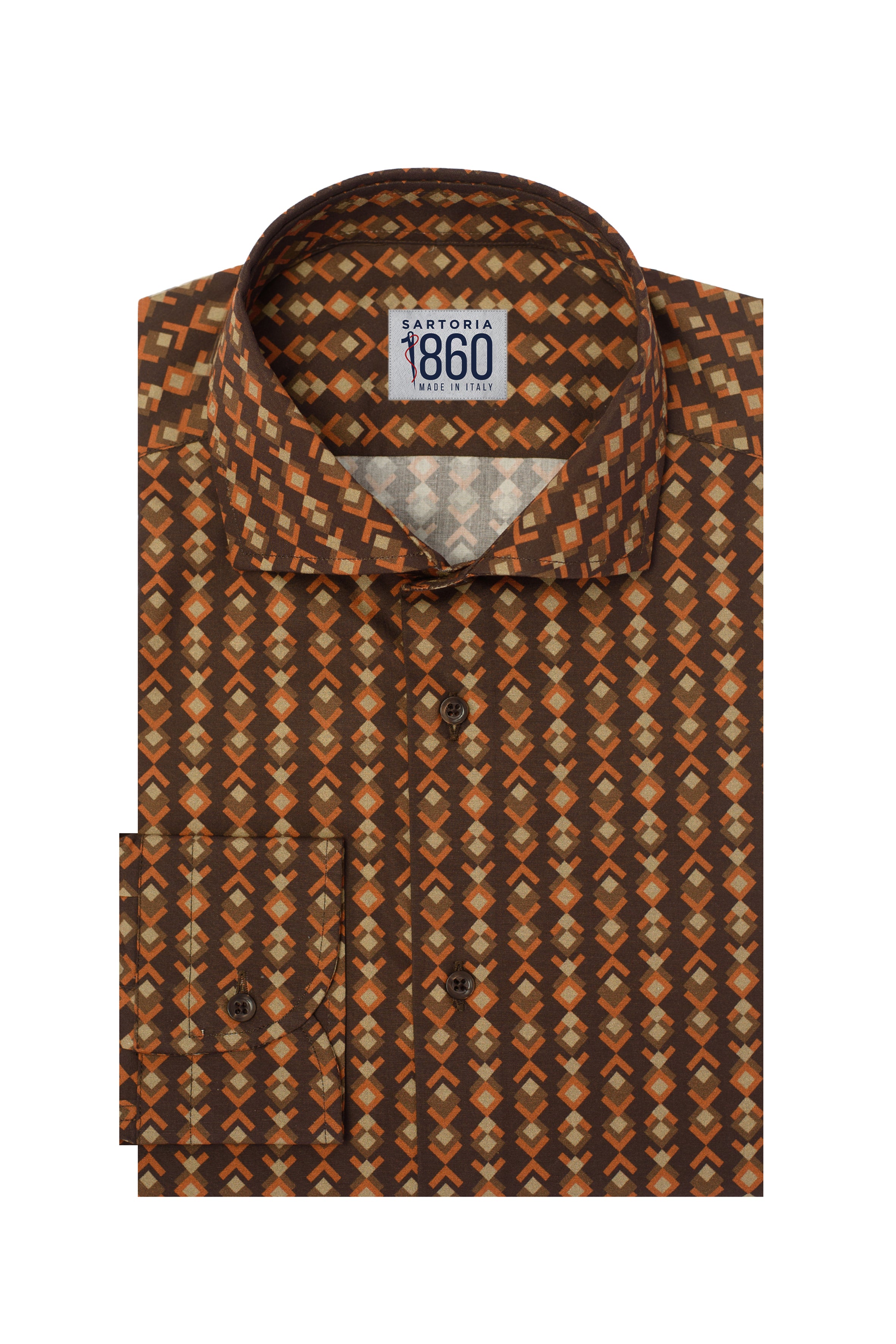 Camicia Leuca - popeline 100% puro cotone con motivi