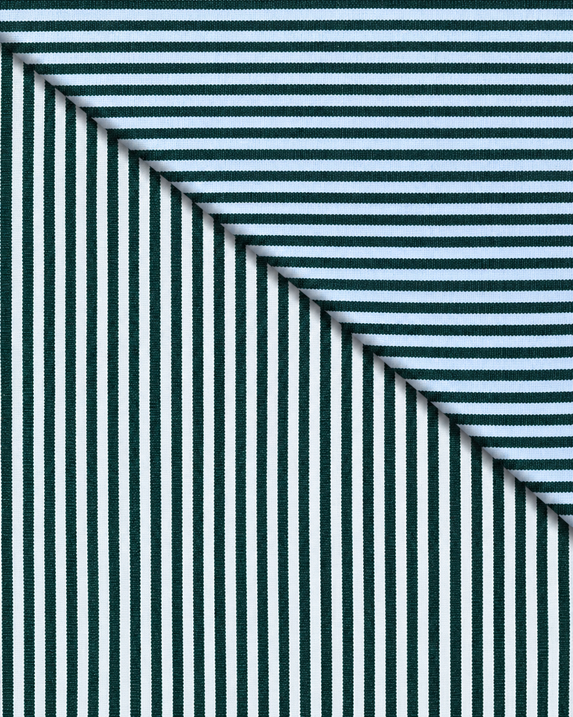 Camicia Argentario - popeline 100% puro cotone, fantasia rigata bianco e verde