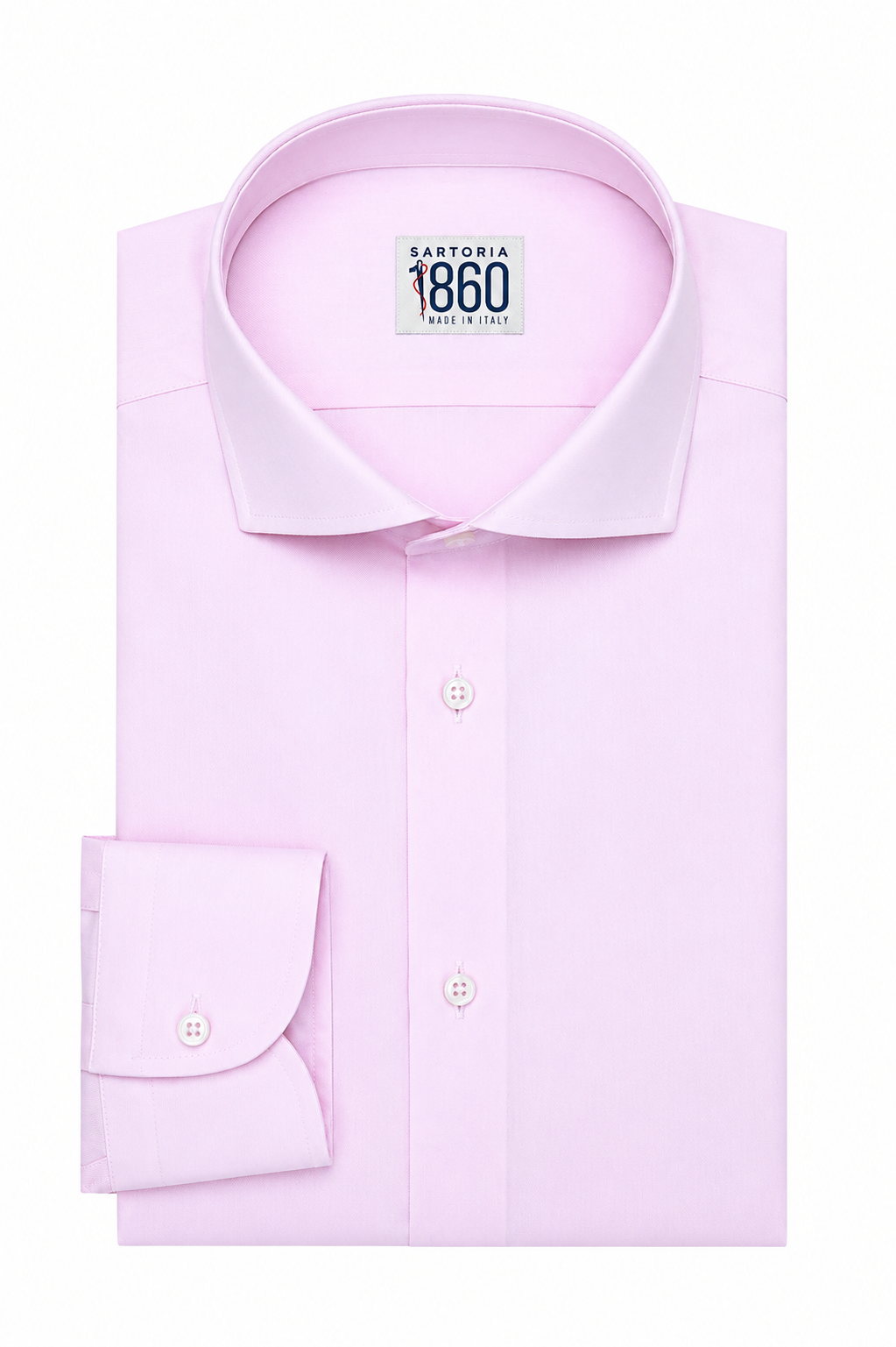 Camicia Barcellona- twill no stiro, tinta unita rosa