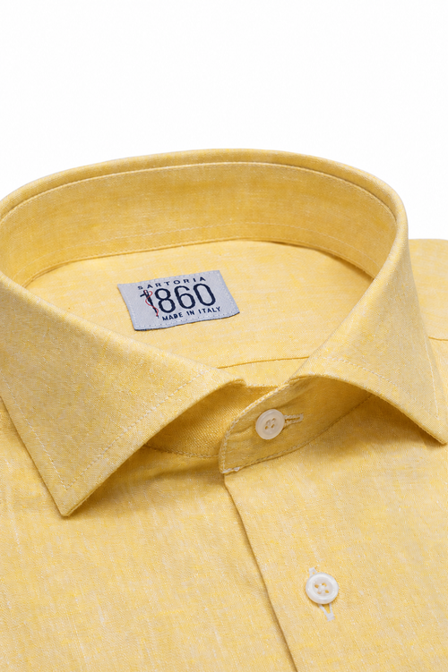 Camicia Burano - 100% lino giallo
