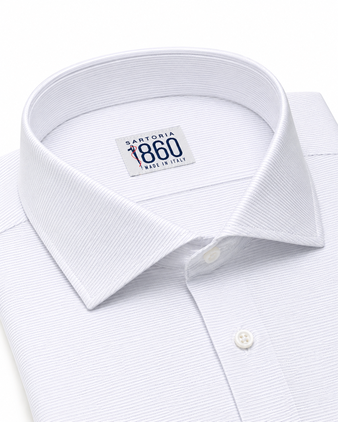 Camicia Carrara - fil-à-fil bianco in barré