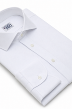 Camicia Carrara - fil-à-fil bianco in barré