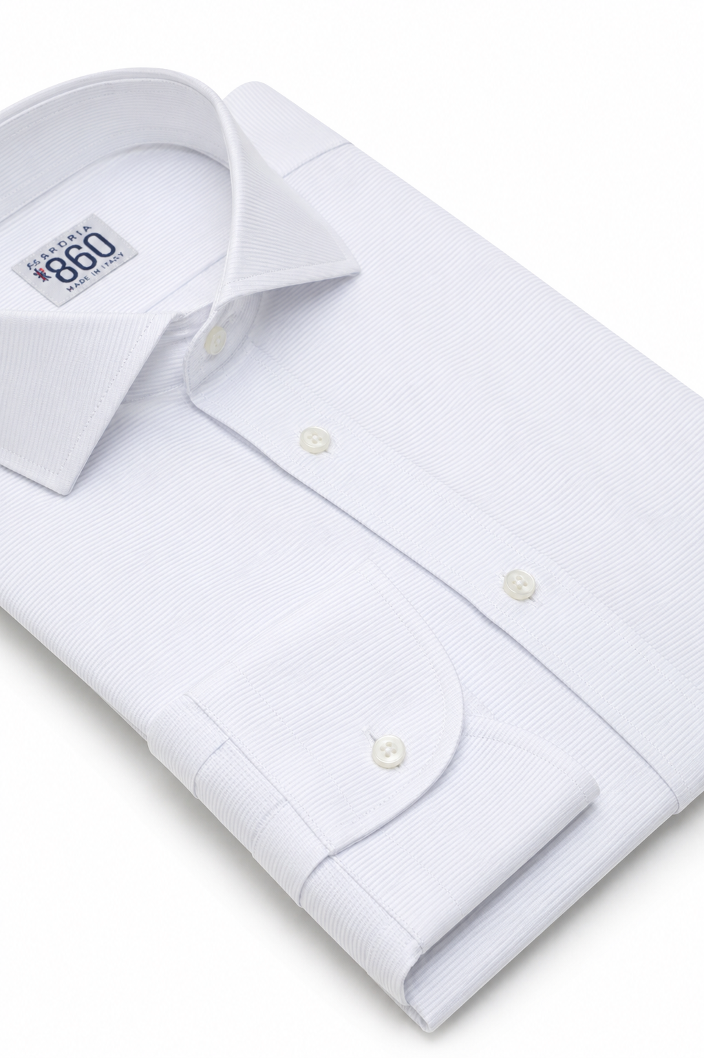 Camicia Carrara - fil-à-fil bianco in barré