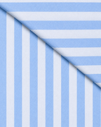 Camicia Malaga - twill 100% cotone, bacchettato bianco e celeste