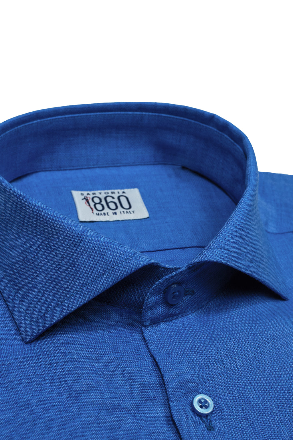 Camicia Milano Marittima - 100% lino blu royal