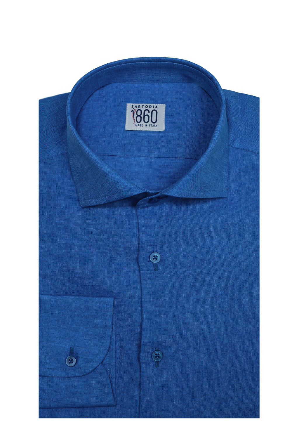 Camicia Milano Marittima - 100% lino blu royal