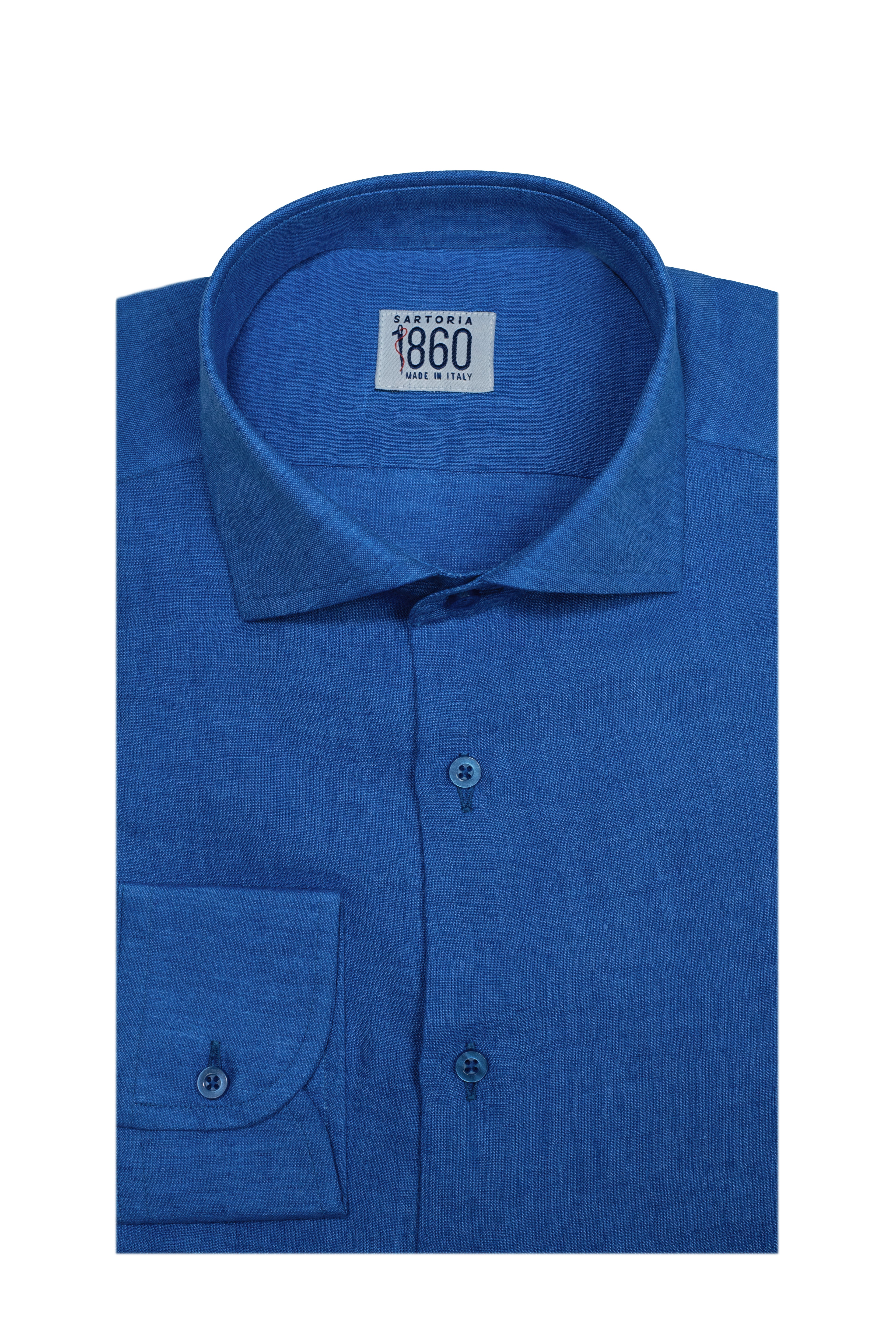 Camicia Milano Marittima - 100% lino blu royal