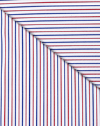 Camicia Noto - twill 100% cotone, fantasia rigata blu e rosso
