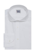 Camicia Parigi - lycra no stiro tinta unita bianca