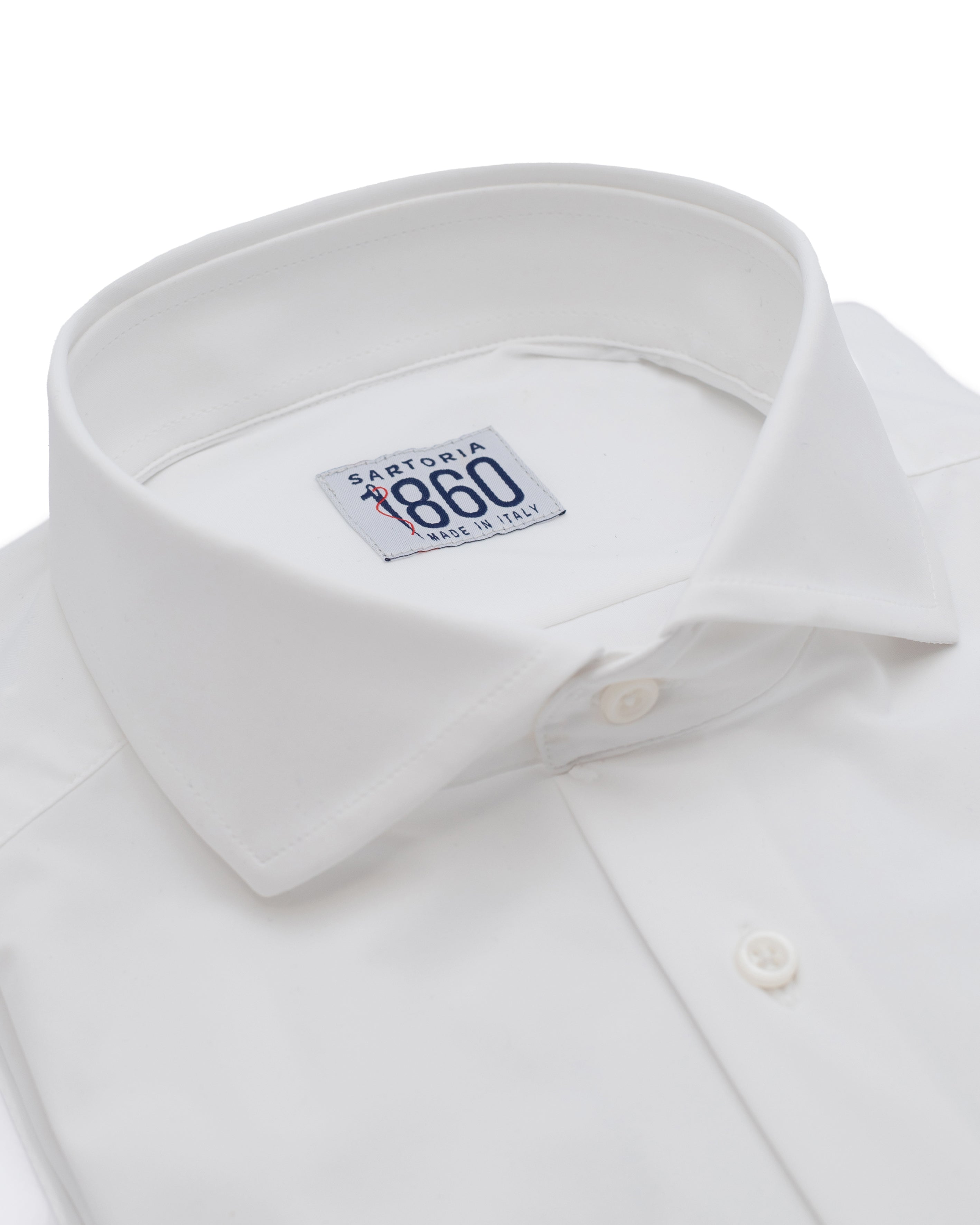 Camicia Parigi - lycra no stiro tinta unita bianca