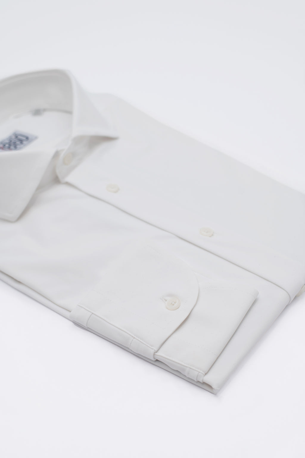 Camicia Parigi - lycra no stiro tinta unita bianca