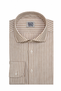 Camicia Lanzarote - 100% lino bacchettato bianco e beige