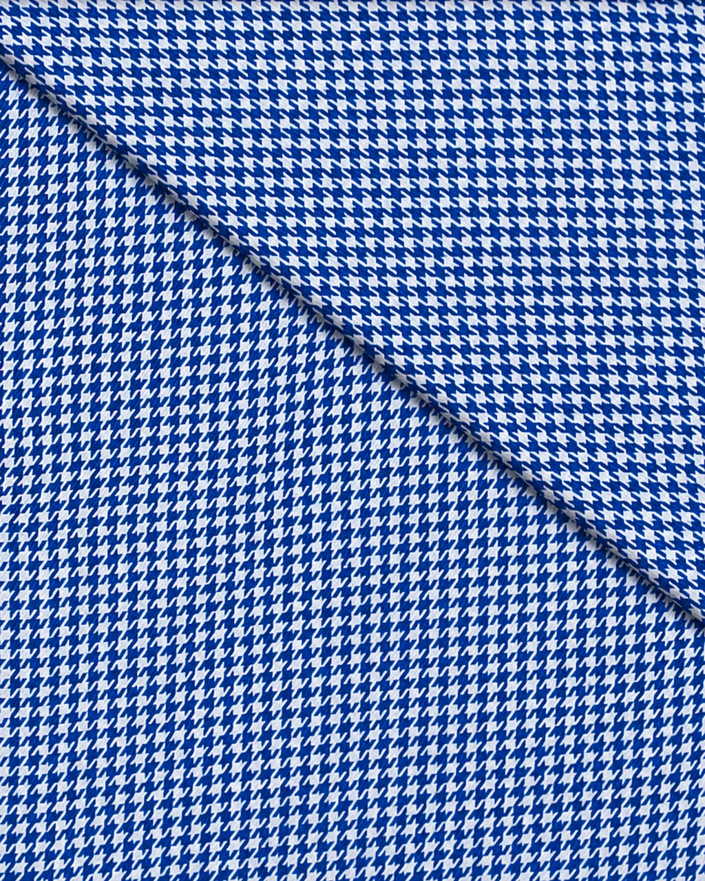 Camicia Spoleto, 100% cotone pied de poule bianco e azzurro
