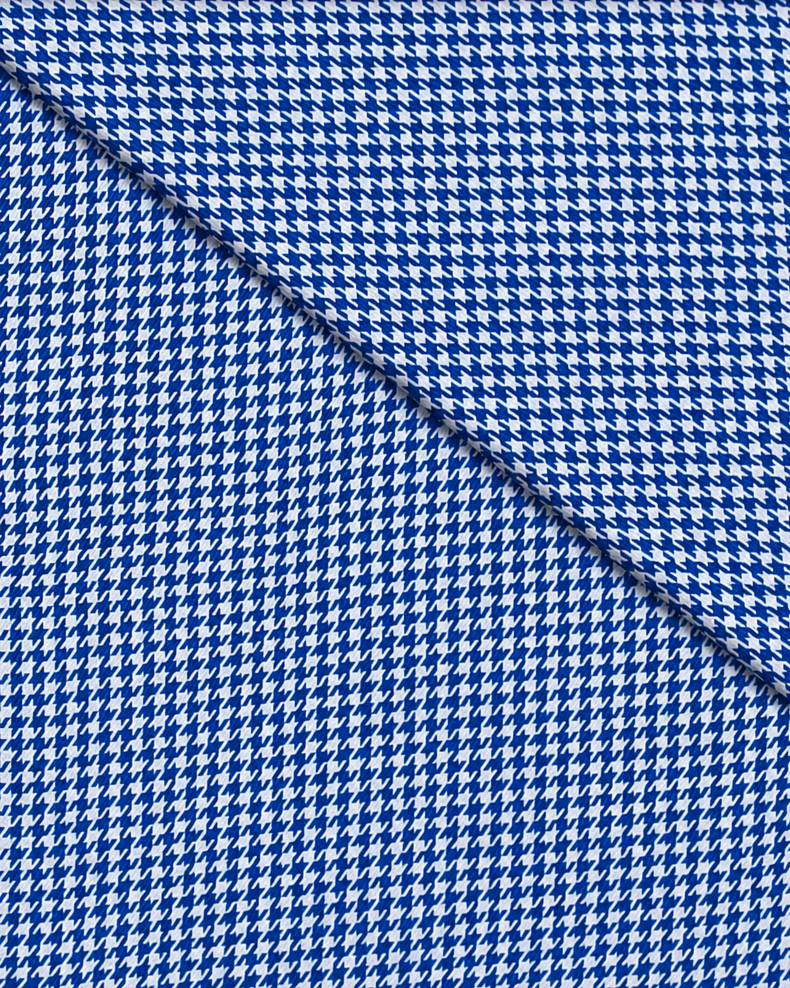 Camicia Spoleto, 100% cotone pied de poule bianco e azzurro