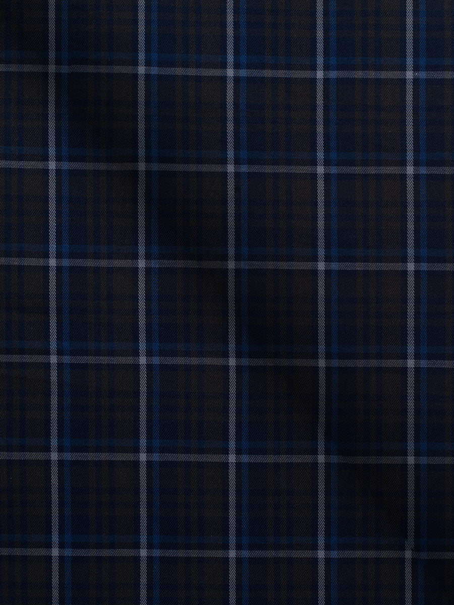 Camicia Aosta - vaiella 100% puro cotone, fantasia quadro blu