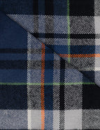Camicia Boè – flanella 100% puro cotone doppio ritorto tartan blu