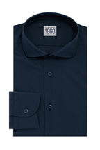 Camicia Budapest - lycra no stiro tinta unita blu
