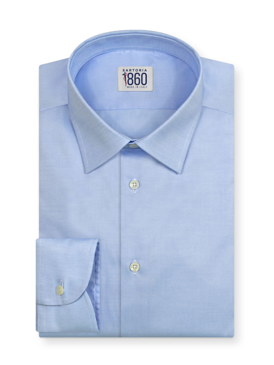 Camicia Trento - no stiro, tinta unita celeste