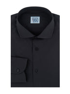 Camicia Modica – popeline 100% cotone, tinta unita nero