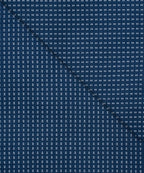 Camicia Bergamo - popeline stampato 100% cotone, fondo blu con motivi bianchi