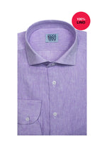 Camicia Tropea - 100% lino lilla