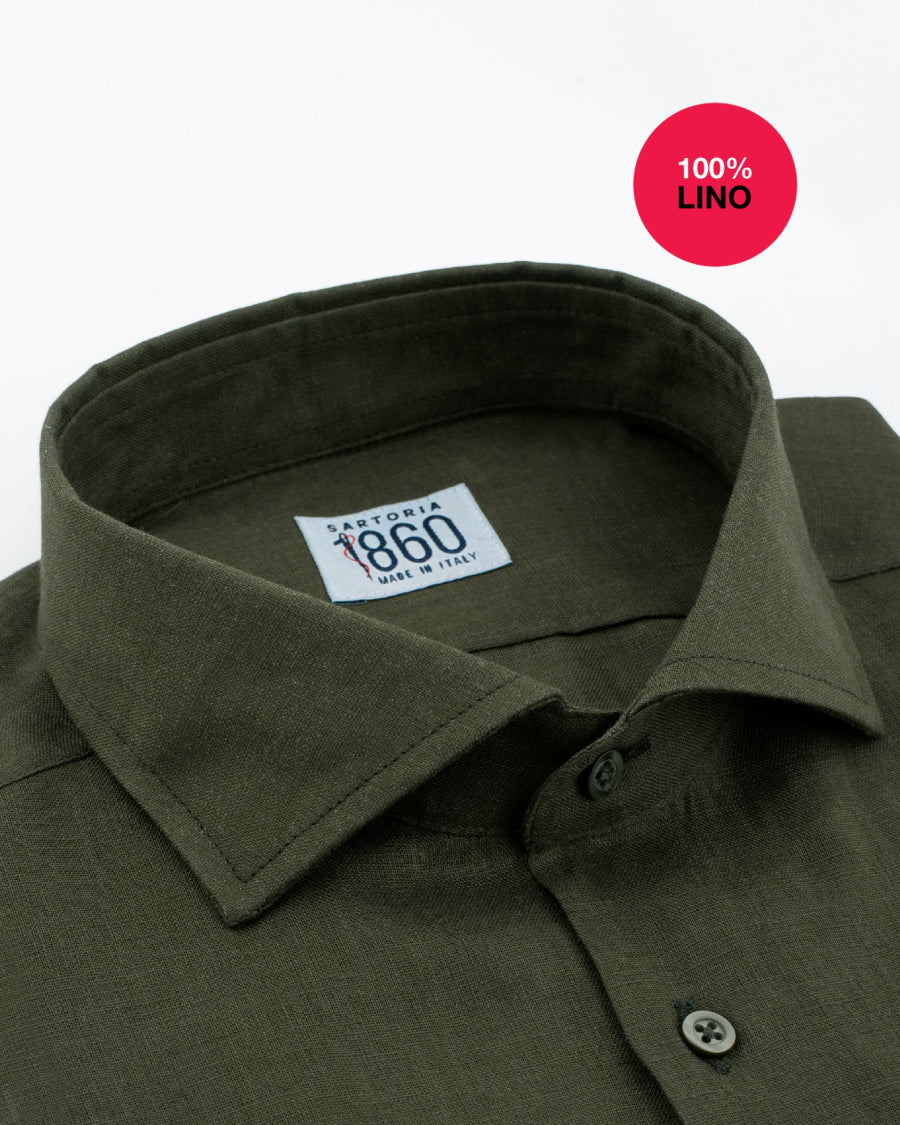 Camicia Alberobello - 100% lino verdone
