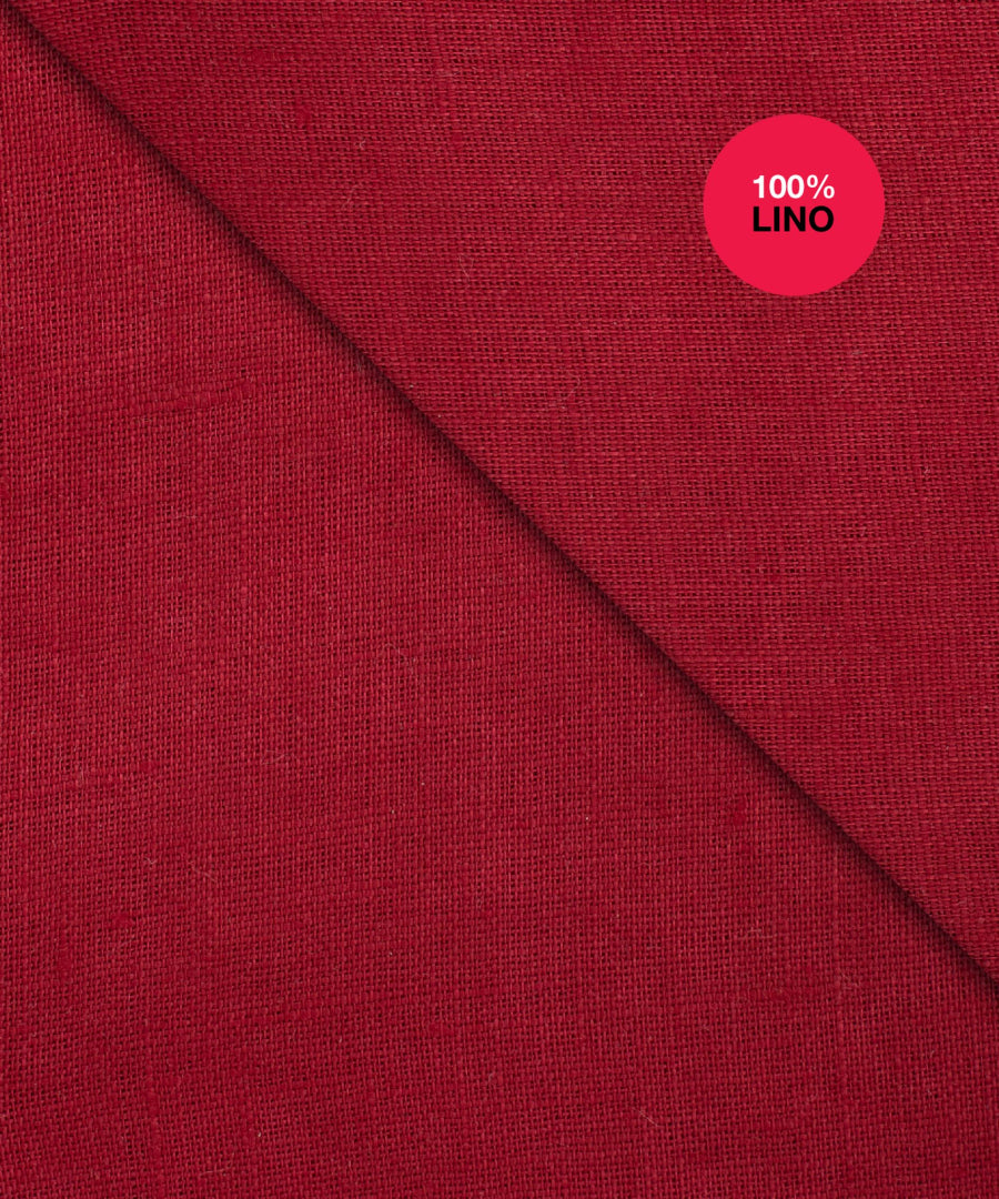 Camicia Trapani - 100% lino bordeaux