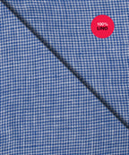 Camicia Ponza - 100% lino pied de poule bianco e azzurro