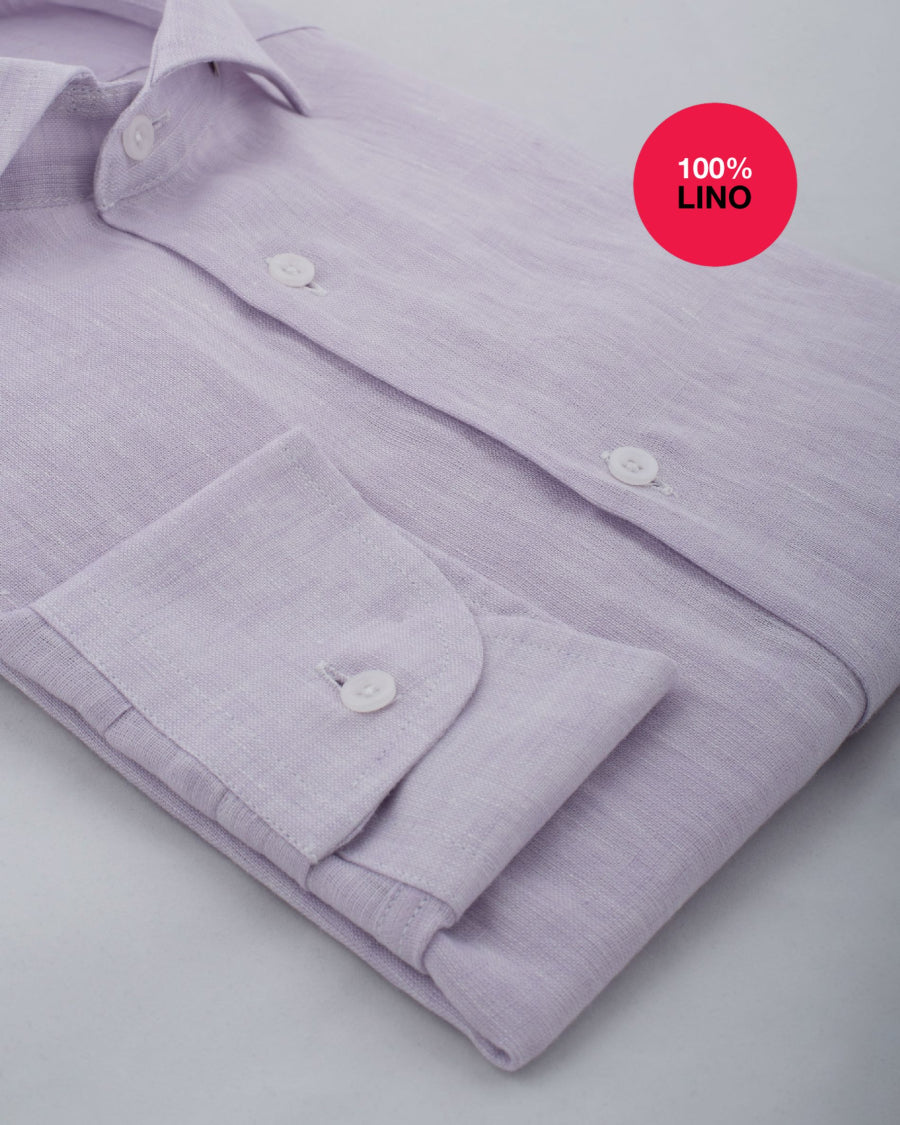 Camicia Nuoro - 100% lino glicine