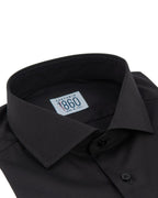 Camicia Modica – popeline 100% cotone, tinta unita nero
