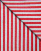 Camicia Carpi – popeline 100% cotone, disegno bacchettato rosso