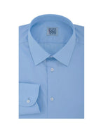 Camicia Vieste - popeline 100% cotone, tinta unita celeste