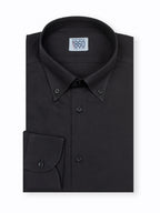 Camicia Club - oxford 100% puro cotone, tinta unita nero