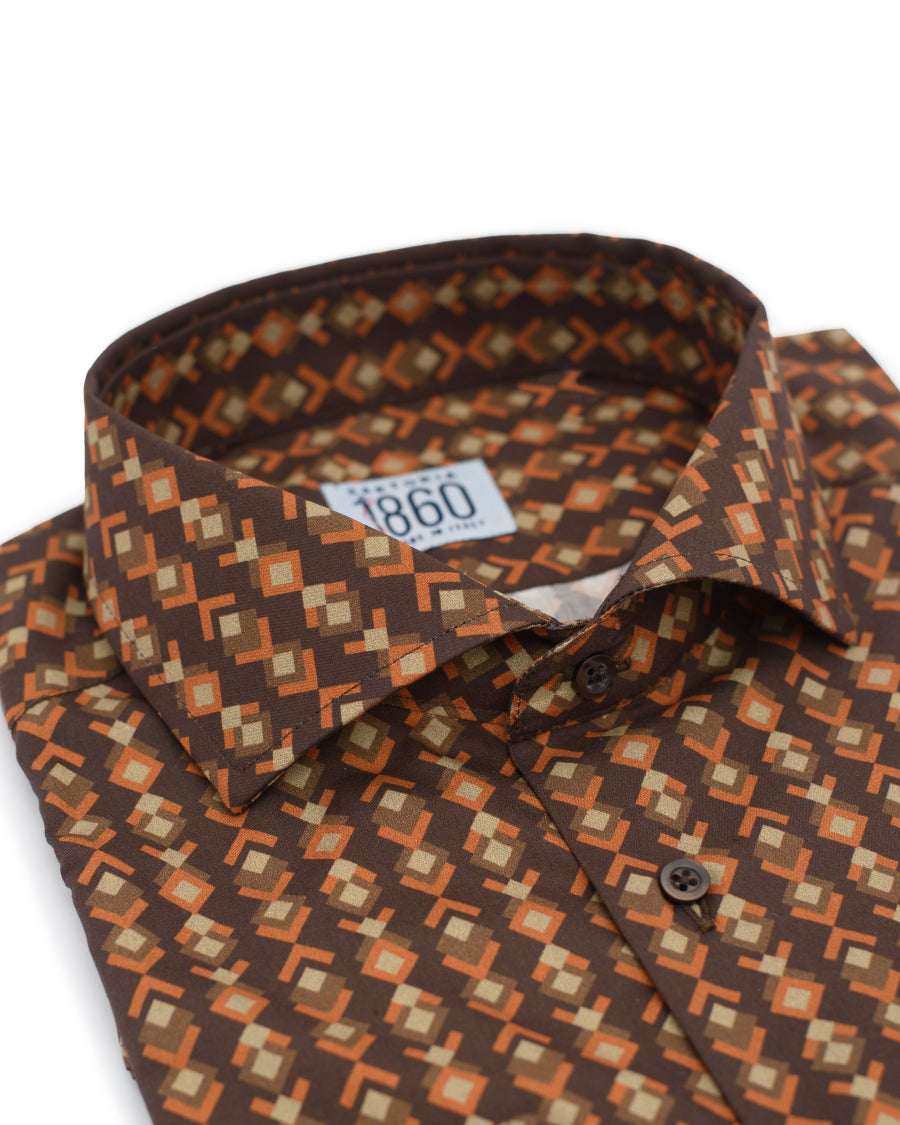 Camicia Leuca - popeline 100% puro cotone con motivi