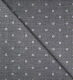 Camicia Manhattan - oxford 100% puro cotone, fondo grigio con fantasia pois