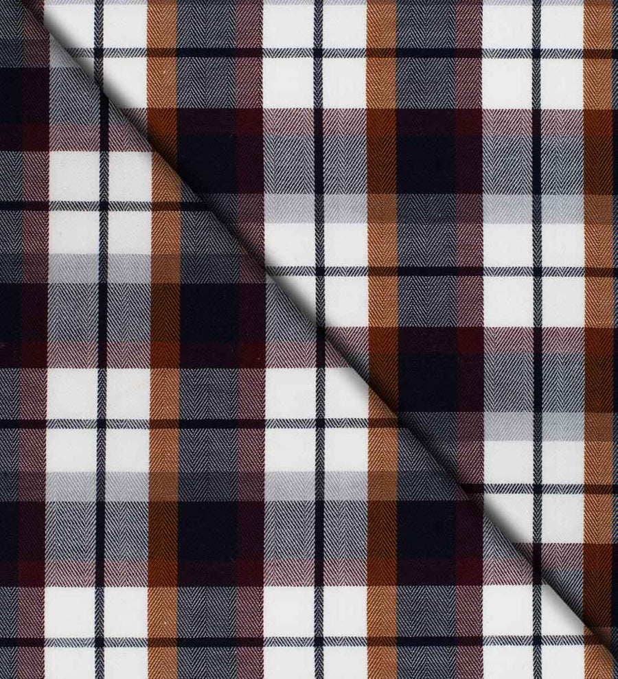 Camicia Monaco - vaiella 100% puro cotone, fantasia quadro