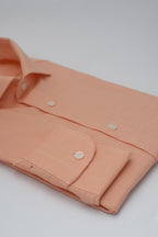 Camicia Ribera - oxford 100% puro cotone tinta unita salmone
