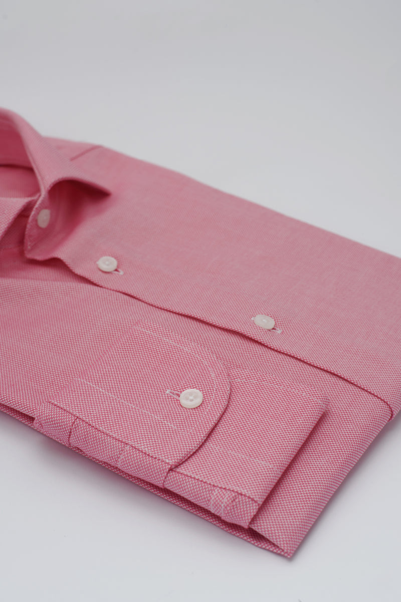 Camicia Soave - oxford 100% puro cotone tinta unita ciliegio