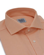 Camicia Ribera - oxford 100% puro cotone tinta unita salmone