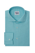 Camicia Elba - oxford 100% puro cotone tinta unita tiffany