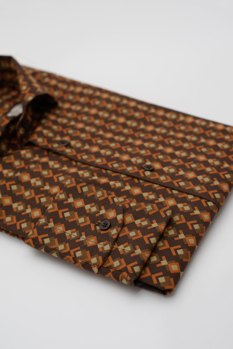 Camicia Leuca - popeline 100% puro cotone con motivi