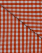 Camicia Ginevra - popeline 100% puro cotone quadretto arancione
