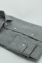 Camicia Rodi – 100% lino grigio fumo