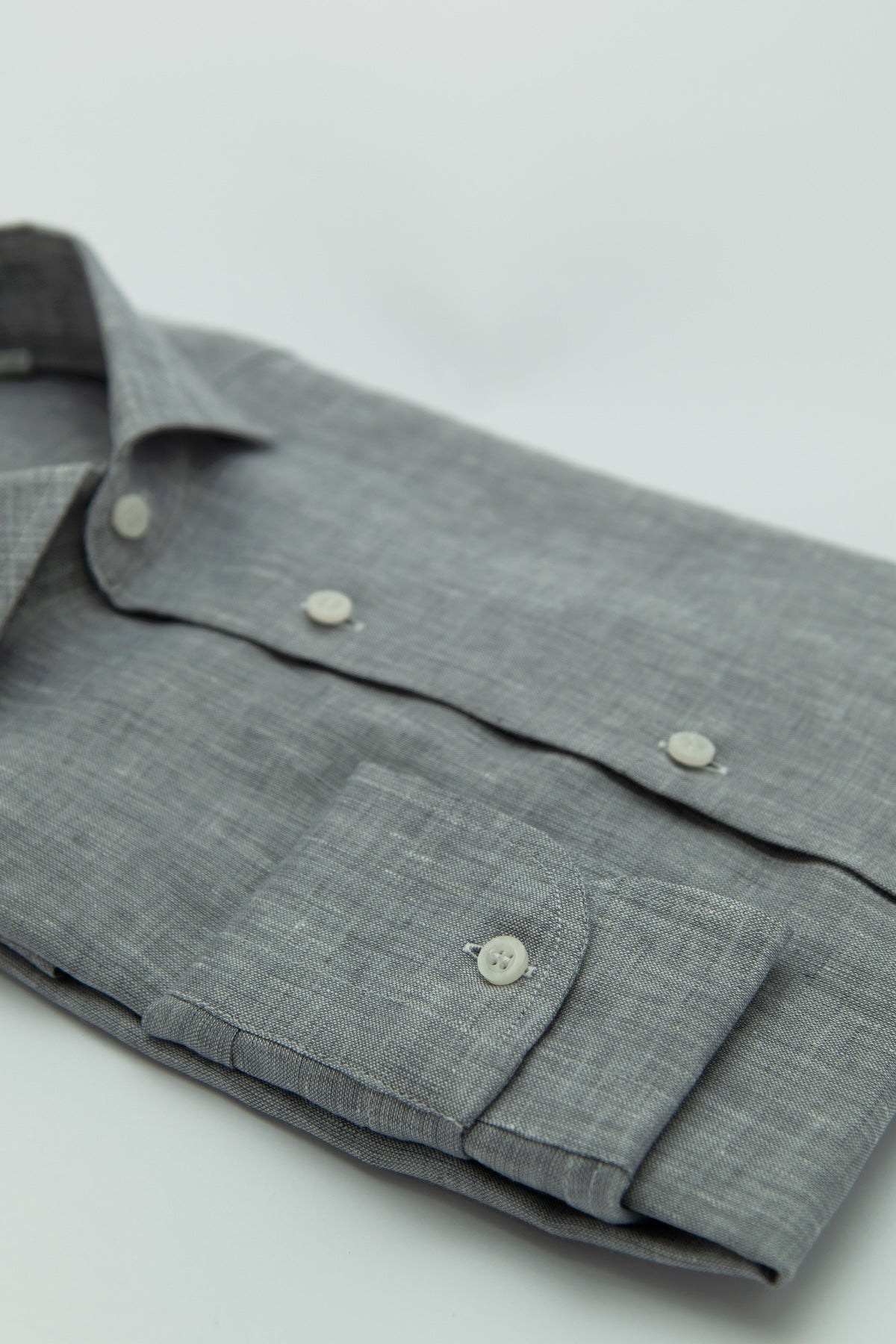 Camicia Rodi – 100% lino grigio fumo