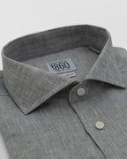 Camicia Rodi – 100% lino grigio fumo