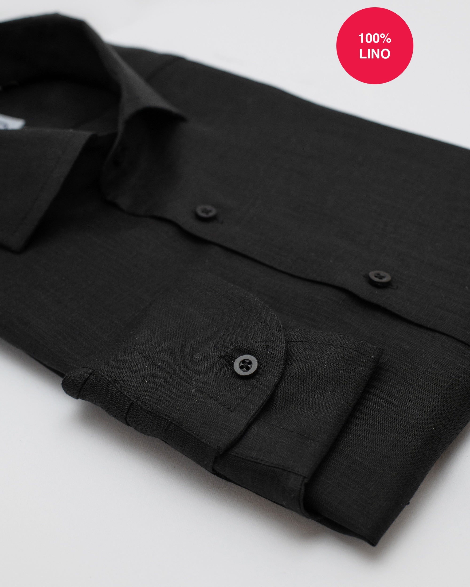 CAMICIA IBIZA, 100% lino nero