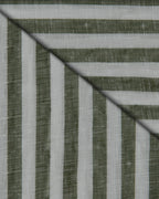 Camicia Iseo - 100% lino bacchettato bianco e verde