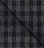 Camicia Singapore - flanella 100% puro cotone, fantasia quadro nero