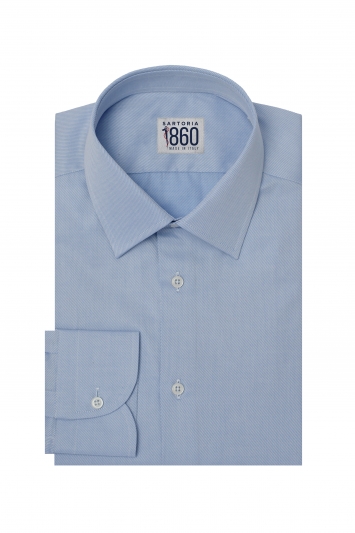 Camicia Gandolfo - twillone doppio ritorto 100% puro cotone celeste