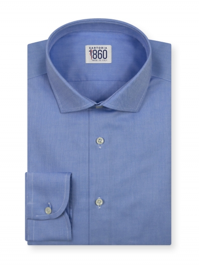 Camicia Imperia - oxford 100% puro cotone, tinta unita celeste